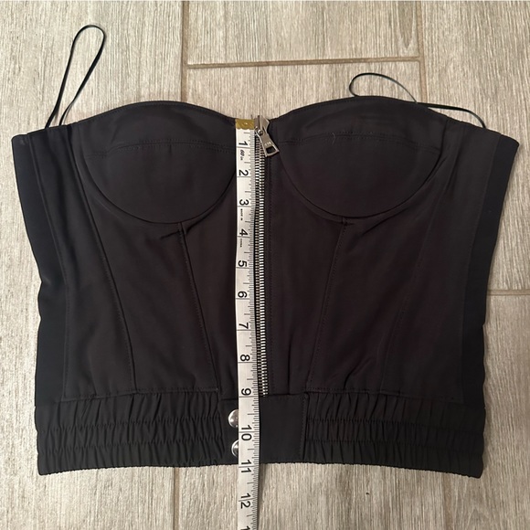 RtA Vicki Corset Bustier Zipper Detail Black top - Picture 7 of 7